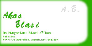 akos blasi business card